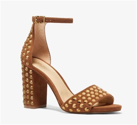 michael michael kors leela studded suede sandal|Leela Studded Suede Sandal .